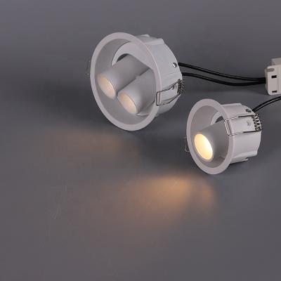 China Mini Recessed Height And Focus 5w 7w 9w 12w Wall Mounted Ceiling Double Spot Light Indoor Restaurant Mini Adjustable Twin Mini Led Spot Light for sale