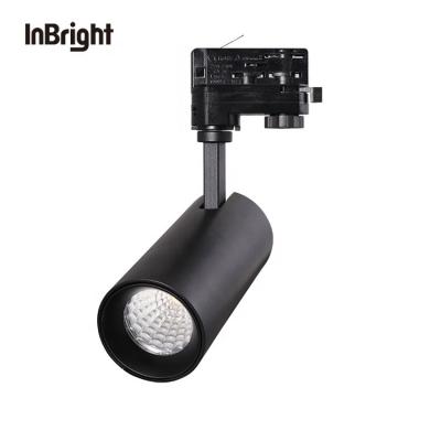 China Modern Shopping Mall Adjustable Dimmable 14W 20W 26W 32W Shop Lighting LED Track Light COB LED Spot Track Lights Black White for sale