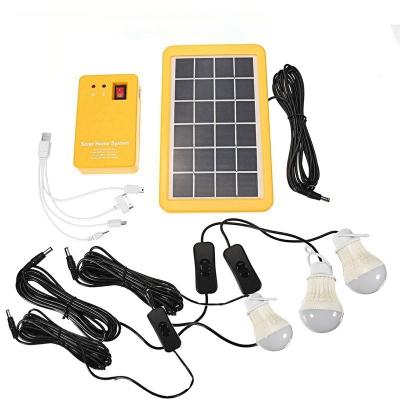 China Solar System Controller Solar Panel Home Lighting System Solar Portable Camping Light Mini Battery Storage Kit Emergency Light For Power Outage for sale