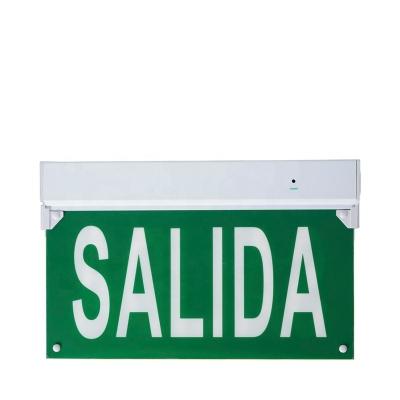 China Emergency Peru hot selling product SALIDA Export signboard led Fire emergency light emergency exit indicator for sale