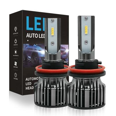 China F2 aluminum headlight 880 9004 9005 9006 head lamp H1 H3 H4 H7 H11 led headlight bulb1860 chip led headlight car for sale