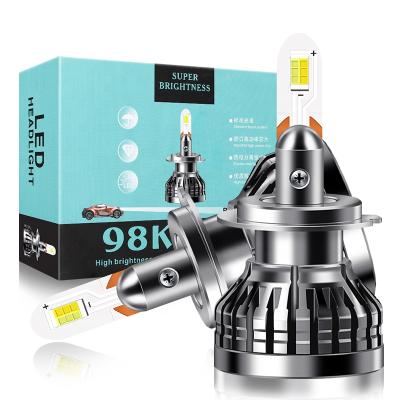 China 98K-3S led headlight 98K three color high low beam 3000K 4300K ​​6000K led headlight car 9005 9006 9012 H1 lamp H4 H7 H11 led light car for sale