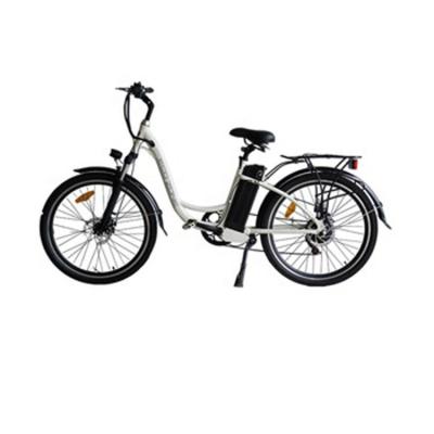 China Old style 26 inch 36V250W standard city e bike Li-battery aluminum alloy bicycle for women for sale