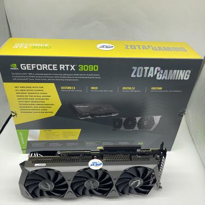 China Workstation New Zotac RTX 3090 Rumax Trinity 24GB Non LHR Good Price RTX3090 Graphics Cards for sale