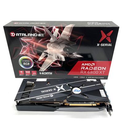 China Dataland Amd Radeon RX6800XT 16GB New Rumax rx 6800 Workstation xt Game X-serial GPU Video Desktop Graphics Card for sale