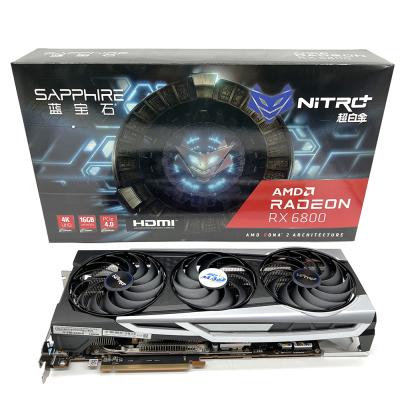 China Workstation Rumax Sapphire RX 6800 XT Nitro+ AMD Radeon 6800XT Gaming Graphics Card for sale