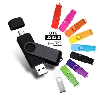 China Compatible with Android Phones 2in1 PC and Swivel OTG Pen Drives 32GB 16GB 8GB 4GB Pendrives 128GB 64GB USB 2.0 OTG USB Flash Drive for PC and Android Phones for sale