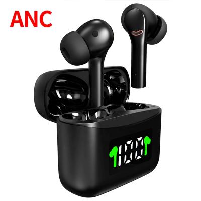 China Active Noise Reduction J5 BT5.2 Active Wireless LED Display Earphone ANC P.J. Noise Canceling TWS Earbuds iPx5 Earphone Waterproof With Dual MIC for sale