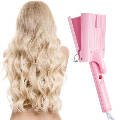 China TikTok Adjustable Heat Settings Three Barrel Curling Iron Curling Iron for 3 Barrel Wave Beach for sale