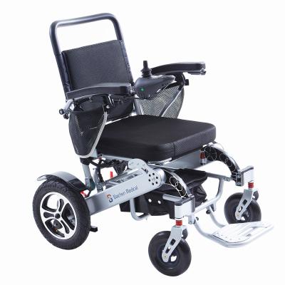 China Hot Selling Amazon Aluminum Alloy Electric Wheelchair Battery Powered Motor Wheelchair Foldable for sale