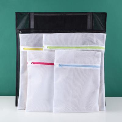 China Wholesale Eco-Friendly Durable Laundry Bag Fine Polyester Mesh Cotton Washing Bag Laundry Bag Small With Zipper For Machine for sale