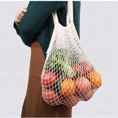 China Logo Eco Organic Vegetable Fruit Custom Promotional Reusable Packing Grocery Reusable Net Cotton Mesh Bags for sale