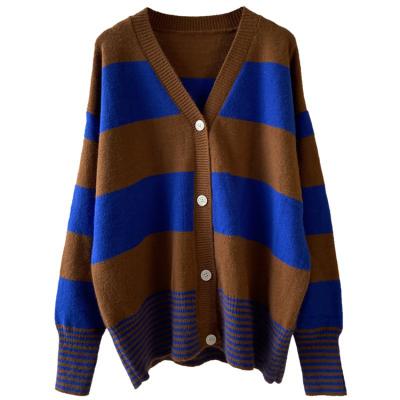 China Newest Breathable Women Knit Wool V-Neck Knitwear Sweater Ladies Cardigans For Women Clothing for sale