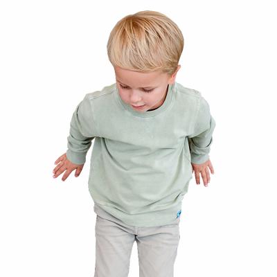 China 2020 Fall OEM ODM Wholesale Vintage Boy Sweatshirt Anti-pilling Round Neck Kids T-shirt Cotton With Garment Dye for sale