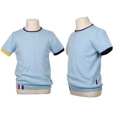 China 2021 New 100% Cotton Knitted T-shirts Children's Simple Breathable T-shirts Hot Selling Girls Clothes For Girls for sale