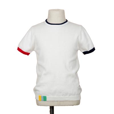 China OEM ODM Breathable Cotton Flat Knit Custom Logo Plain Round Neck White T-shirts Short Sleeve For Kids for sale