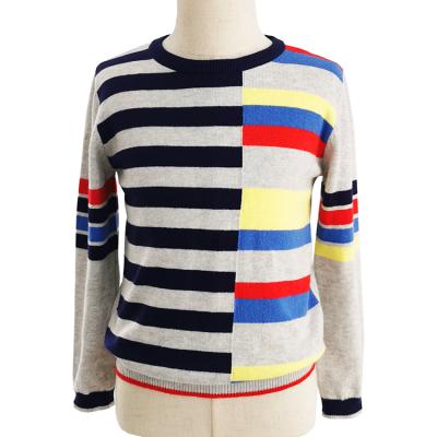 China Wholesale OEM ODM Cotton Cashmere Blend Stripe Breathable Hot Selling Kids Clothing Custom Knit Boys Designs Sweater for sale