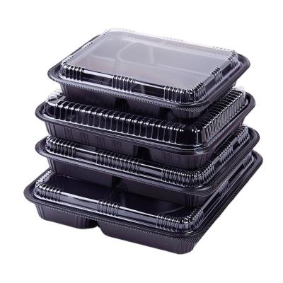 China Disposable Rectangle Party Meal Prep Rectangle Bento Box Container Takeout Food for sale