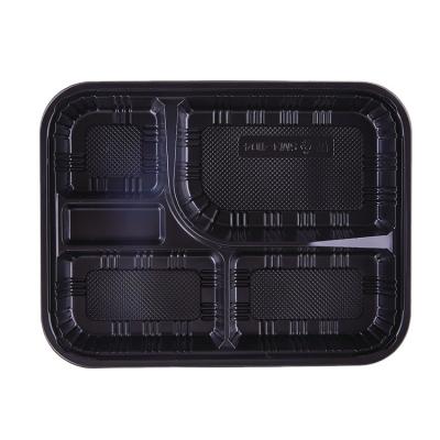 China Custom SM3-1104 Food Box 5 Compartment Disposable Plastic Bento Food Container Market for sale