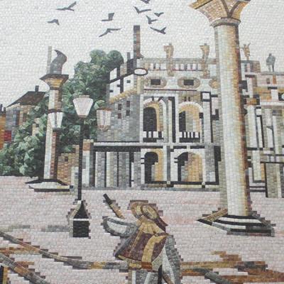 China Custom-made parquet floor luxurious decoration all kinds of landscape wall mosaic tiles murals for sale