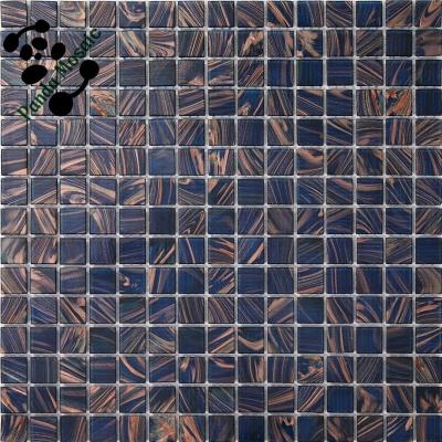 China SMH04 Cheap Mosaic Backsplash Flooring Slab Dark Blue Glass Decorative Slab Wall Slab For Bedroom for sale