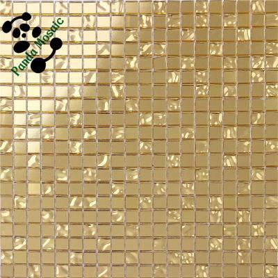 China Smg13 Parquet Mall Mosaic Bathroom Wall And Ktv Bathroom Wall Tiles Gold Wave Glass Mosaic for sale