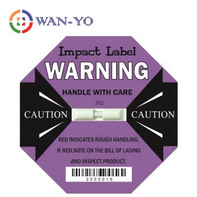 China Barcode Impact Label 37G: Shock N Tell Indicator Monitor Sticker Discourage Mishandling In Transit WAN-Yo for sale