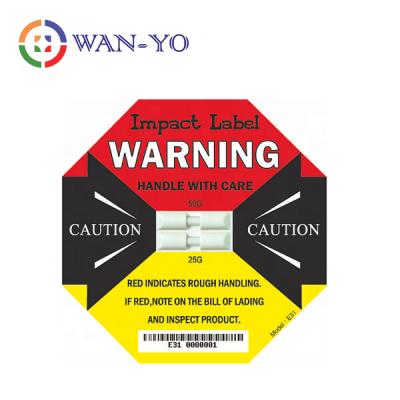 China Monitor & Prevent Mishandling/Damage of Goods or In-Transit Shipping Double Impact Label (E31): Impact Logger Label Package Damage Detector for sale