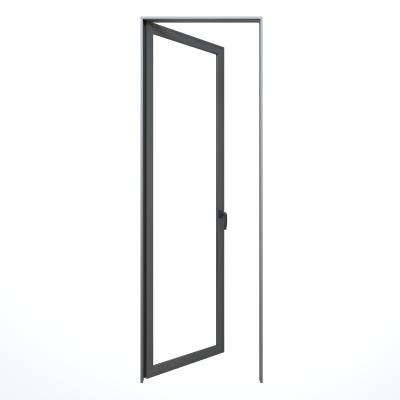 China Best Selling Modern Minimal Design Custom Flat Single Aluminum Glass Swing Door for sale