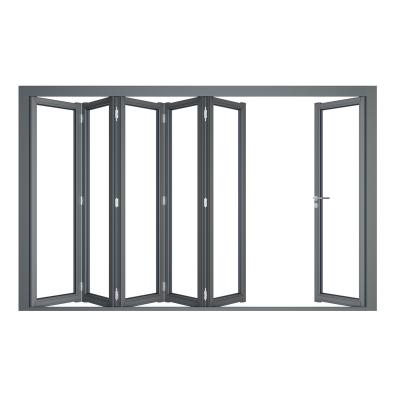 China High Grade Modern Design Sliding Bathroom Profile Fashion Glass Folding Door for sale