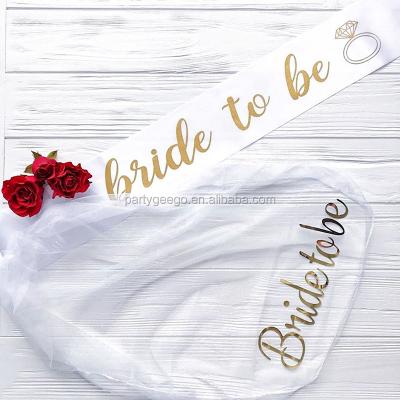 China Bridal Bachelor Hen Party Bride To Be Sash Polyester Wedding Shower Supplies for sale