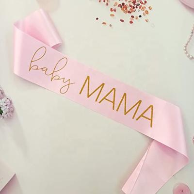 China Satin Mama To Be Kind Sash Baby Shower Satin Sash Tell Party Baby MOM Sash Decorations Favors Gifts Supplies for sale