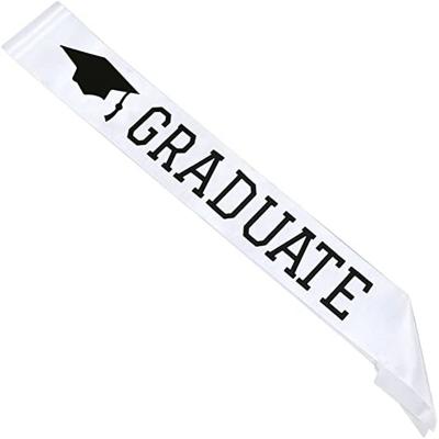 China Wholesale Hot Sale Satin Sash Decoration Graduation Supplies Unisex Satin For High School Junior High School College Party for sale