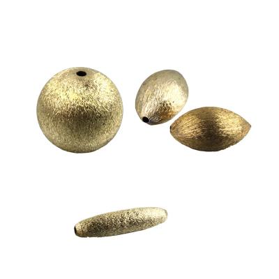 China Sandblast or Brushed Brass Sandblast Brushed Beads Catalog - Metal Copper Alloy Jewelry Beads Findings Charms Wholesale Spacer Supplies for sale