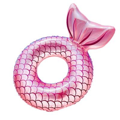 China Laps Swimming Pool Swim Float Ring , Mermaid Inflatable Swimming Rings Animals for sale