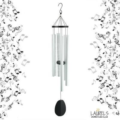 China Europe Outdoor Use Admire Grace 36inches Matte Silver Aluminum Tube Wind Musical Chime For Distressed for sale