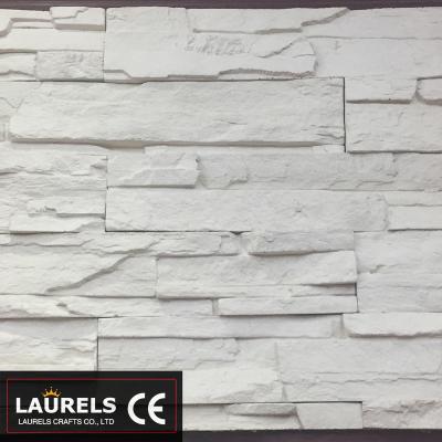 China Eco-friendly Articial White Cultural Stone Wall For Castle Wall Decoration for sale