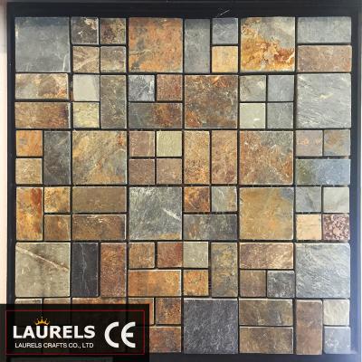 China Bonita Natural Stone Square Mosaic Flooring From Foshan Supplier for sale