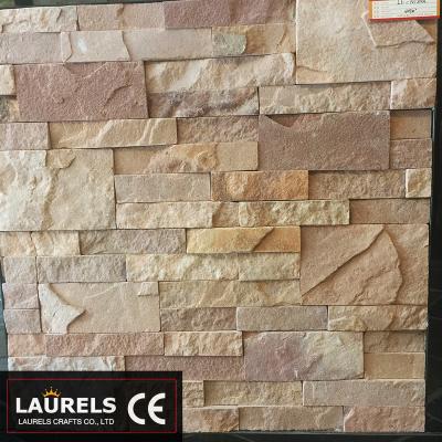 China Eco - Friendly Cream Natural Stone Slate Slab Wall Tile for sale