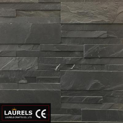 China Eco-friendly Cheap And Hot Sale Chinese Black Natural Stone Blate Veneer for sale