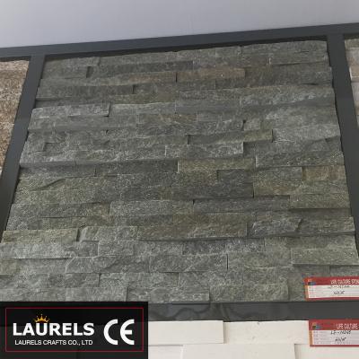 China Wholesale Price Eco - Friendly Green Slate Natural Cultural Stone Wall For Exterior Wall for sale