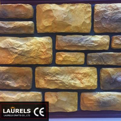 China Articial Eco-friendly Cultural Veneer Stone Faux Stone Wall For Garden Decor for sale