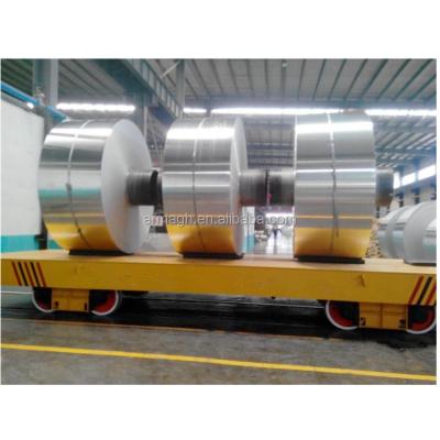 China Electric Alarm Rail Trolley Platform Cable Drum Power Rail Coil Transfer Warning Trolley for sale