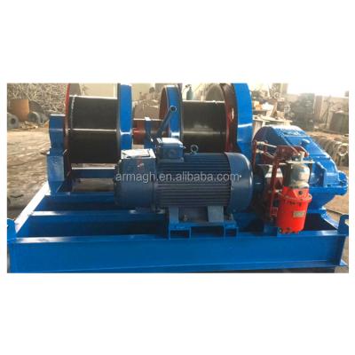 China Tonelectric power construction drum winch single electric winch 2 wire rope winch for sale