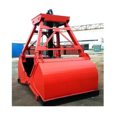 China Overhead Grab Cargo 10t Double Girder Grab Bucket Workshop Dry Bulk Traveling Crane With Grab Bucket for sale