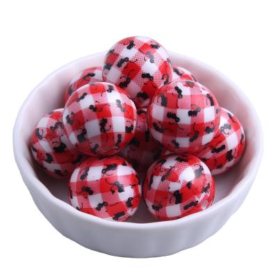 China Fashion 100pcs Matte Pearl Print Ants Beads Custom 20mm Wholesale Fashion New Acrylic for sale