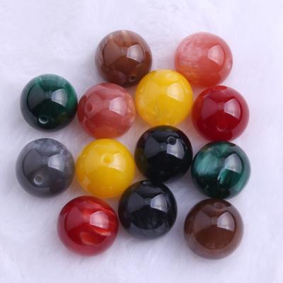 China The Colorful Round Chunky Beaded Necklace Jewelry Resin 12mm 20mm New Fashion Bulk Custom 100pcs Bead Fashion for sale