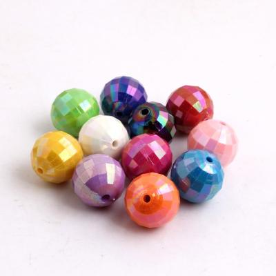 China Fashion Colorful Solid Color Earth ab Fashion New Chunky Beads For Jewelry Making Shinny 20mm Acrylic Beads for sale