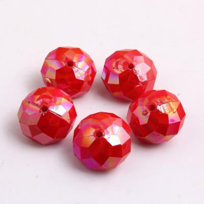 China Colorful Fashion Solid ab Rondelle Color Fashion New Chunky Beads For Jewelry Making Shinny 22mm Acrylic Beads for sale