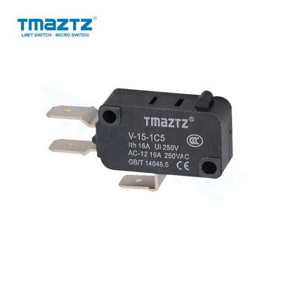 China Good quality 10T125 16(4)A 250VAC 15A 125VAC Push Button Normally Closed Electrical Limit Powerful Micro Switch V-15-1c25 for sale